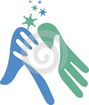 Helping hand logo