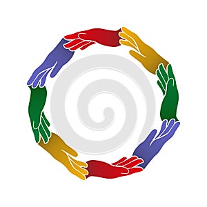 Helping hands Circle Icon Logo