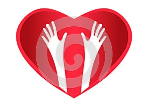 Helping Hands Heart logo