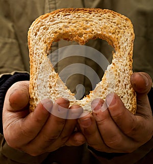 Helping the needy concept