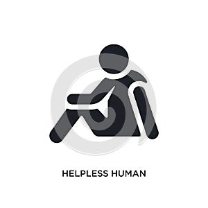 helpless human isolated icon. simple element illustration from feelings concept icons. helpless human editable logo sign symbol