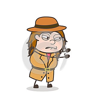 Helpless Person - Female Explorer Scientist Cartoon Vector