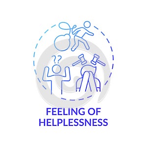 Helplessness feeling concept icon