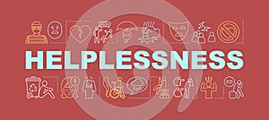 Helplessness word concepts banner