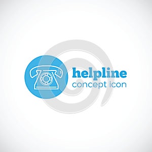 Helpline abstract concept icon or symbol