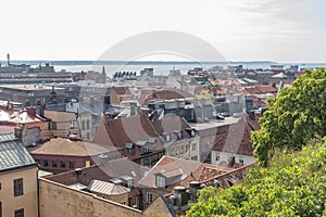 Helsingborg in Sweden seen from above photo