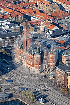 Helsingborg Town Hall Aerial View