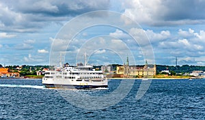 Helsingor - Helsingborg ferry and the Castle of Kronborg - Denmark