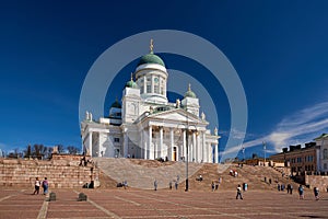 Helsinki Cathedral - Helsingin tuomiokirkko with sculture of Alexander II photo