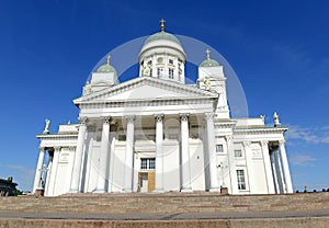 Helsinki Cathedral, a Lutheran church and landmark building in the Senate Square of Helsinki