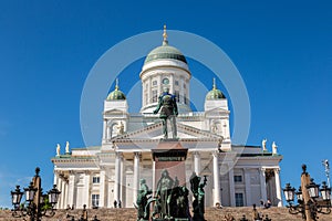 Helsinki Cathedral and  tsar Alexander II