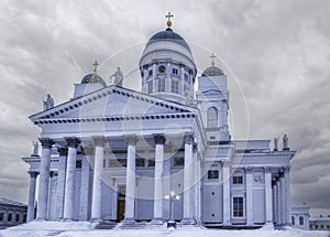 Helsinki Cathedral in winter. Finland