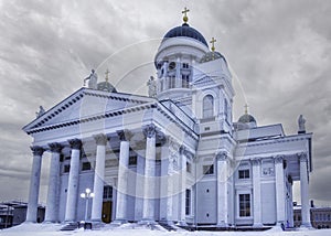 Helsinki Cathedral in winter. Finland