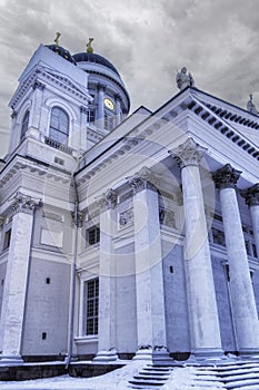 Helsinki Cathedral in winter. Finland