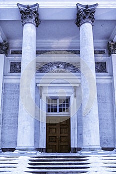 Helsinki Cathedral in winter. Finland