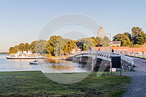 HELSINKI, FINLAND - AUGUST 24, 2016: Bridge at Suomenlinna Sveaborg , sea fortress in Helsink