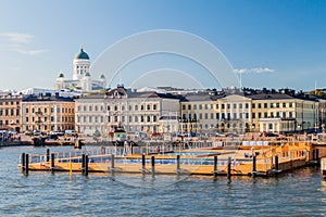 HELSINKI, FINLAND - AUGUST 24, 2016: Helsinki Pool A floating sea spa wellness h