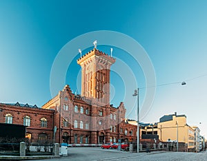 Helsinki, Finland. Erottaja fire station, Rescue Station In Korkeavuorenkatu Street In Sunny Day. Kaartinkaupunki