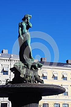 Havis Amanda Statue in Helsinki, Finland photo