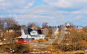 Helsinki. Finland. Houses on Suomenlinna