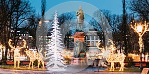 Helsinki, Finland. Statue Of Johan Ludvig Runeberg On Esplanadi Park