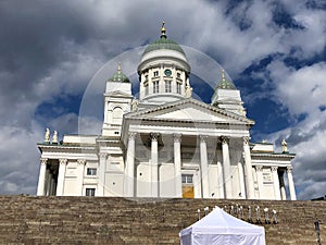 Helsinki Lutheran Cathedral at Senate Square, completed 1852 and seats 1300 people at Helsinki