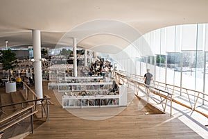 The Helsinki`s new public Central Library Oodi with wide range of services and facilities