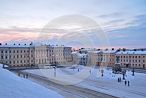 Helsinki. Senate Square at dawn