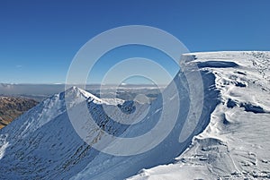 Helvellyn mountain in Winter