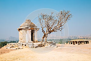 Hemakuta Hill Temple ancient ruins in Hampi, India