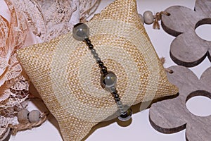 Hematite bracelet natural stone photo