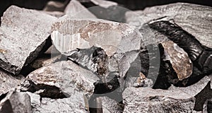 Hematite ore, the main source of iron for steelmaking, raw material for the metallurgy and syrurgical industry