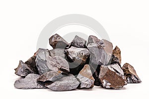 Hematite ore, the main source of iron for steelmaking, raw material for the metallurgy and syrurgical industry