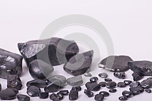 Hematite Rocks On White Background