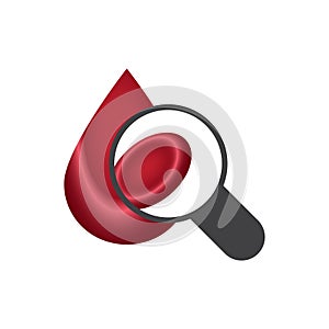 Hematology blood icon for apps or websites