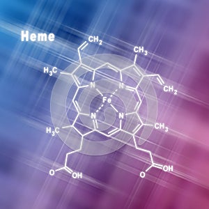 Heme molecule Structural chemical formula