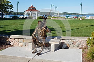 Hemingway Statue in Walloon Lake photo