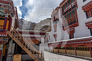 Buildings at a landmark Buddhist monastery in the northern India Himilayas photo