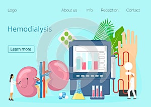 Hemodialysis concept . Method of extrarenal blood purification in acute and chronic renal failure