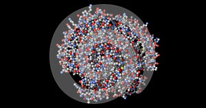 Hemoglobin molecule . View 1 . 3d rendering illustration photo