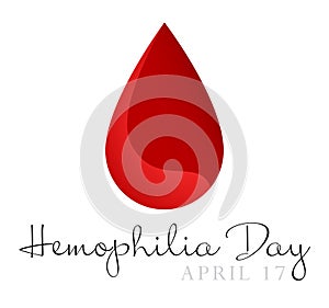 Hemophilia Day, red drop design