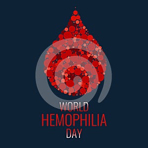 Hemophilia poster with blood drop