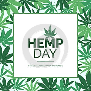 Hemp day and medical marijuana advertisement