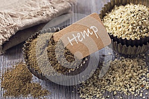 Hemp flour and seeds