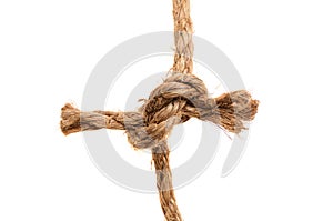 Hemp rope isolated on a white background