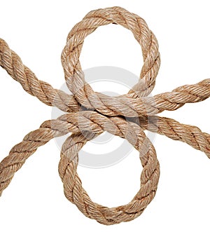 The hempen rope. Isolated