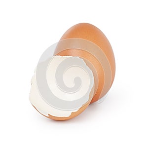 Hen egg with eggshell