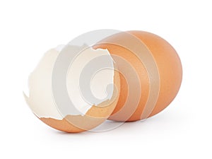 Hen egg with eggshell