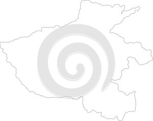 Henan China outline map photo