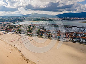 Hendaye, France - Sokoburu harbour and the beach